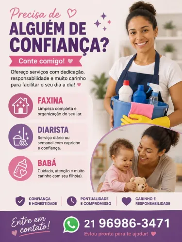 FAXINA ? DIARISTA ? BABÁ