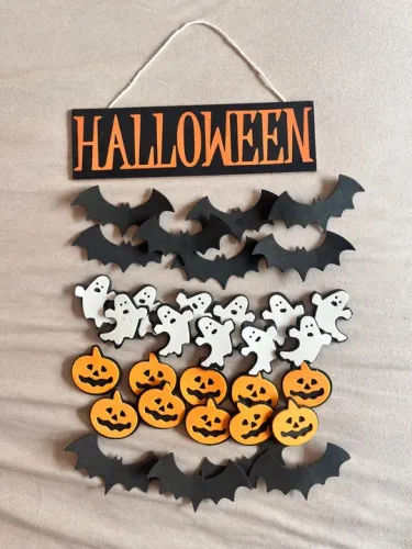 Decoração de Halloween - Morcegos, Fantasmas e Abóboras