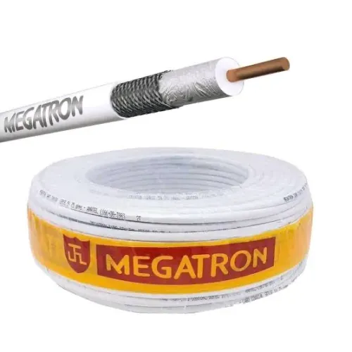 Cabo coaxial Megatron 100 metros PRETO