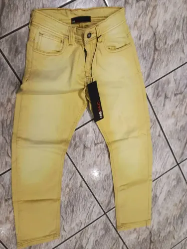 Calça Jeans Amarela Masculina onbongo 