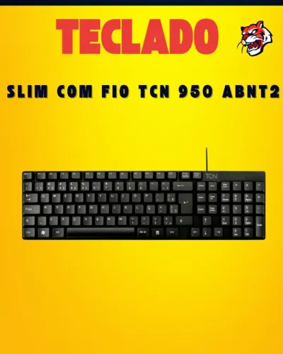 Teclado Slim com Fio TCN 950 ABNT2  Entrega Gratis 1 ano de garantia e nota