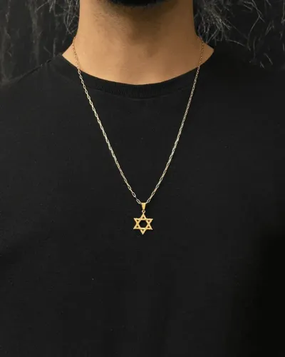 Corrente + pingente Estrela de Davi