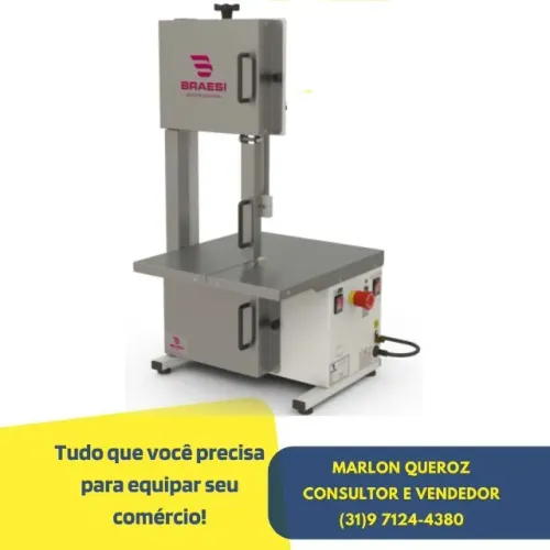 Serra Fita de Carne Braesi Semi Inox 1,78m Bivolt