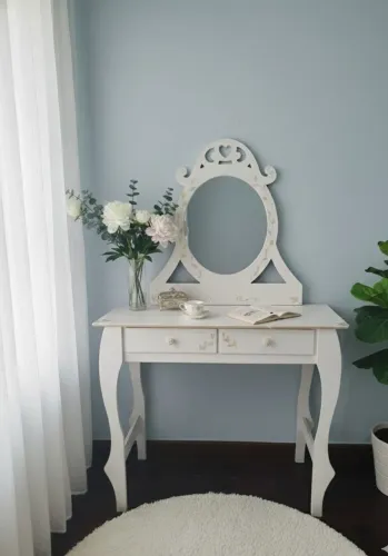 Penteadeira com Moldura para Espelho Linda