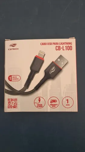 CABO USB PARA LIGHTNING CB-L100 NOVO LACRADO FRETE GRÁTIS PARA MACEIÓ