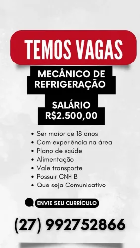 MECÂNICO DE REFRIGERAÇÃO