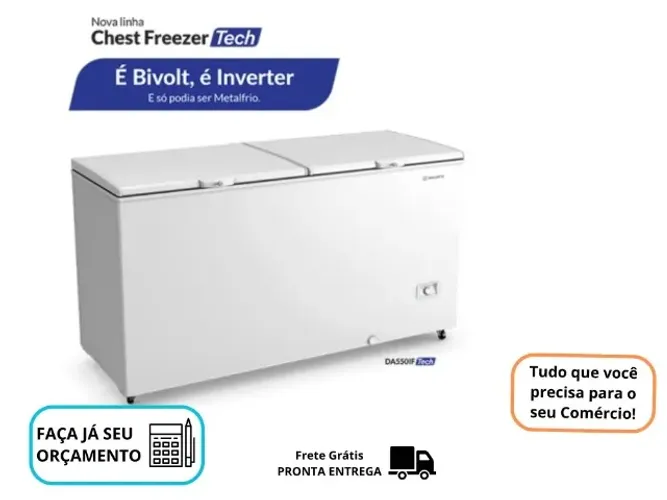 Freezer Horizontal Metal Frio Inverter