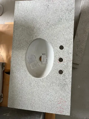 Pedra com cuba, para lavabo.