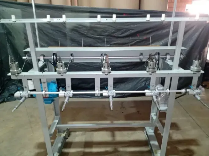 Maquina trancadeira de fazer cordão nautico com agulhas , 5 cabecotes 