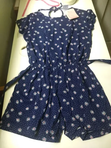 Macaquinho infantil Novo Azul Floral 10