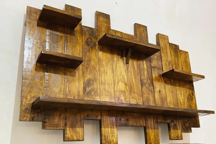 Suporte rústico decorativo para parede