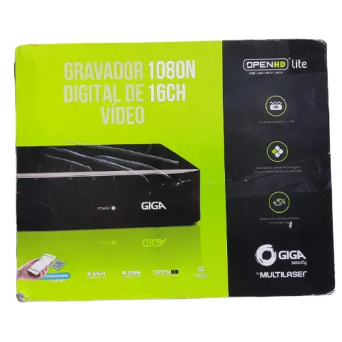 Gravador Digital de Vídeo 1080N 16CH Multilaser GIGA (DVR Open HD)
