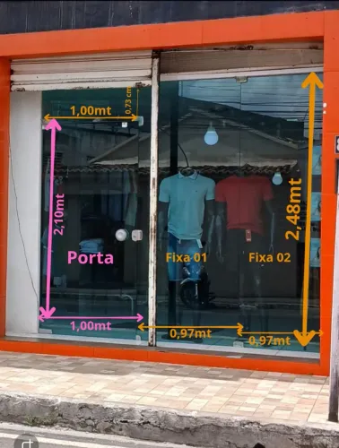 Vendo Fachada de vidro para loja (porta de vidro)