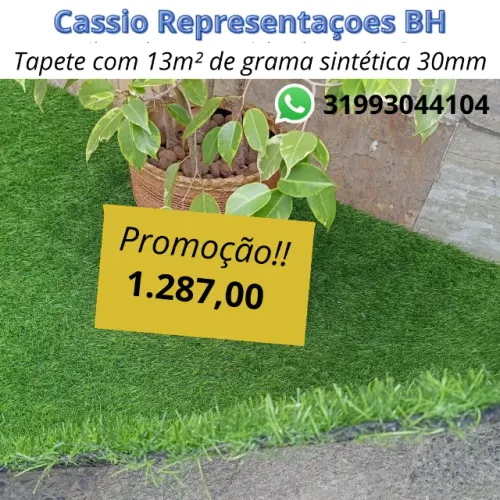Promoção - Tapete 13m² de grama sintética 30mm - Entrega imediata
