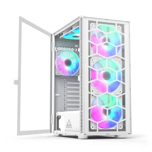 Gabinete gamer montech branco Com 6fans rgb
