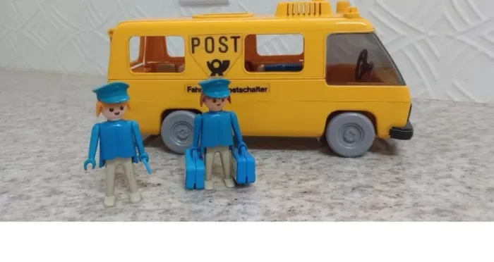 Playmobil Anos 80, Furgão Dos Correios, Perua, Bonecos, Etc