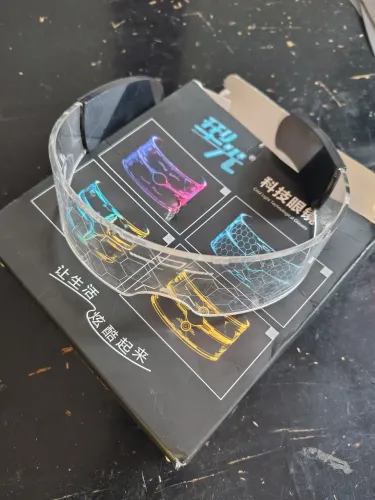 Óculos LED Neon / Cyberpunk Visor - Acessório Festa, Cosplay e Rave