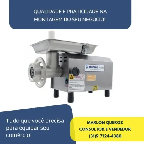 Moedor de Carne Boca 8 Profissional Beccaro