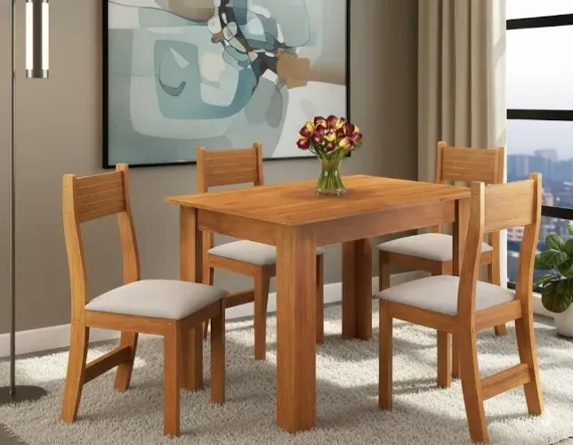 Mesa de Jantar Palace com Cadeiras Brisa Bronze (PAGAMENTO SOMENTE NA ENTREGA)
