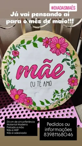 Quadro Decorativo Mãe - Dia das Mães