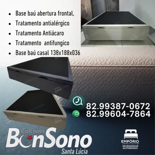 Bau casal pronta entrega bonsono 1.099,99 ou 10x R$ 125,00  base base casal