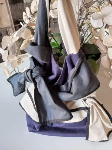 Bolsa estilo praiano de tecido Sacada