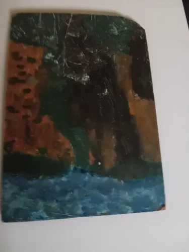 Quadro Abstrato oleo no eucatex