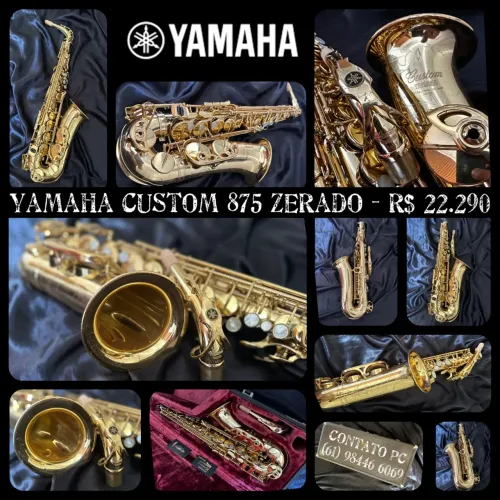 SAX ALTO YAMAHA CUSTOM YAS-875 - REVISADO E PRONTO PARA TOCAR!
