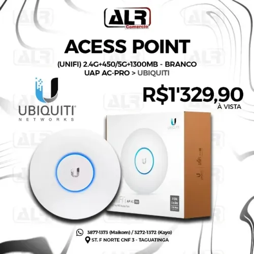 ACESS POINT UBIQUITI AC PRO UNIFI BRANCO