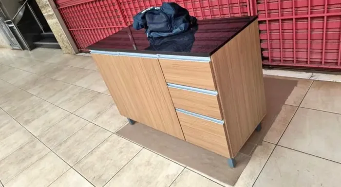 Balcão de Cozinha 120 Cm Marrom
