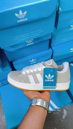 TÊNIS ADIDAS CINZA AVELUDADO GENÉRICO UNISSEX TAMANHOS 34 AO 40