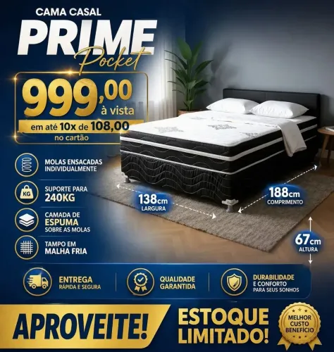 Cama Prime Pocket casal