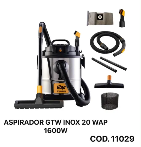 ASPIRADOR WAP ÁGUA E PÓ COM 1.600W e 20 LITROS ?