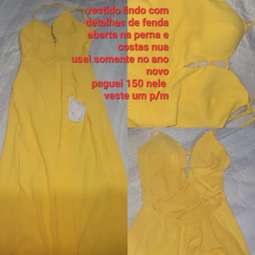 Vestido tamanho M usado apenas no ano novo