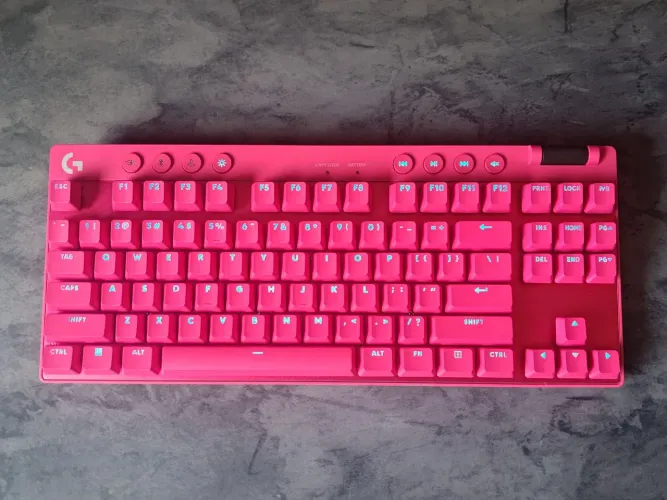 Teclado Logitech G Pro X TKL Lightspeed Magenta - Novo