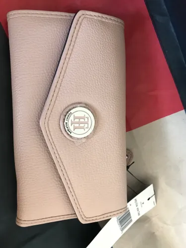 Carteira rosa, Tommy Hilfiger, nova
