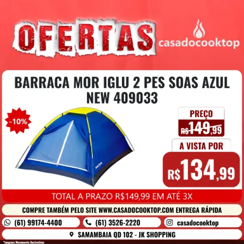 BARRACA MOR IGLU 2 PESSOAS AZUL NEW 409033