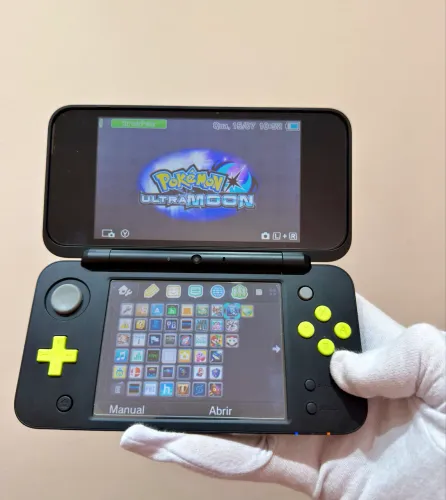 New Nintendo 2DS XL (3ds) Black & Lime Green Edição Especial - Envio Olx Pay