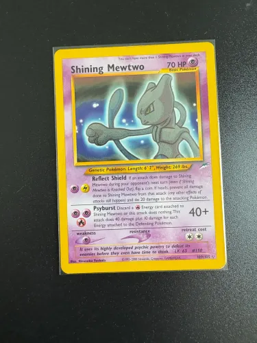 Shining Mewtwo pokemon tcg qualidade HP