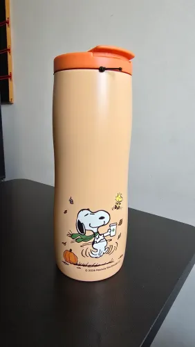 Garrafa Snoopy Starbucks Laranja