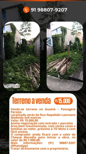 VENDO TERRENO NO GUAMÁ - BELÉM/PA