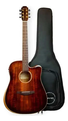 Violão Eletroacústico Benson Exd900ce Folk 6 Cordas Koa Maciço Capa Inclusa