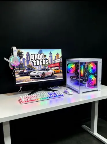 PC GAMER RYZEN 5 + GTX 1050ti + 16GB RAM + MVME 256GB + MONITOR, TECLADO E MOUSE HEADSET.