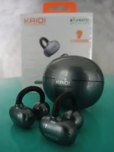 fone bluetooth kaidi KD-743 (tipo clipe de orelha/condução óssea) - entrega no bairro