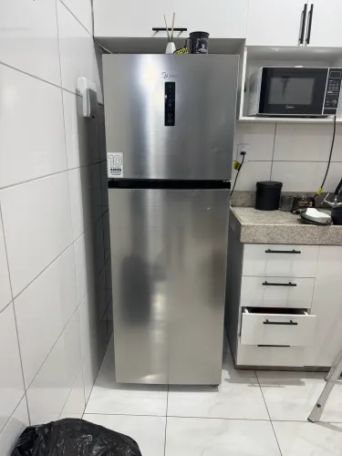 Geladeira Midea Frost Free Inverter 347L Inox - Excelente Estado