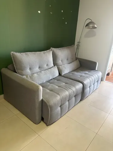 Sofá cama Retrátil Linho 215cm
