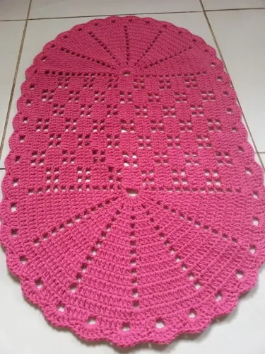 Tapete croche oval 