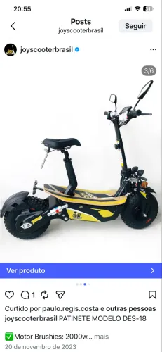 Patinete elétrico 2000w