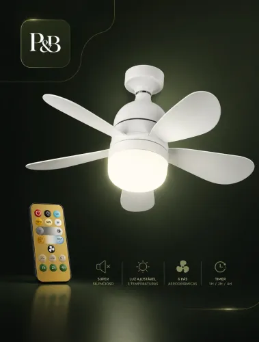 Lâmpada de LED com ventilador bivolt