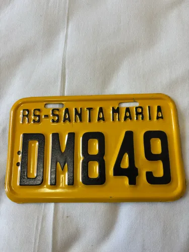 Placa Amarela automotiva original 